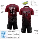 Maglia da calcio personalizzata Crimson Black-White Abstract Fragment Art Sublimation Uniform