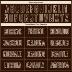 Maglia da calcio personalizzata con stampa sublimatica a righe marroni e crema sfumate